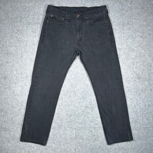 Levi's 505 Denim Jeans Mens 34x30(34x29) Black Regular Straight Leg Workwear